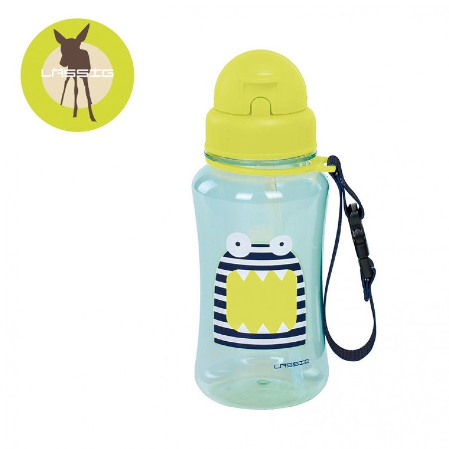 Lassig - Bidon z zapasową słomką Little Monsters Bounding Bob - Esy Floresy 