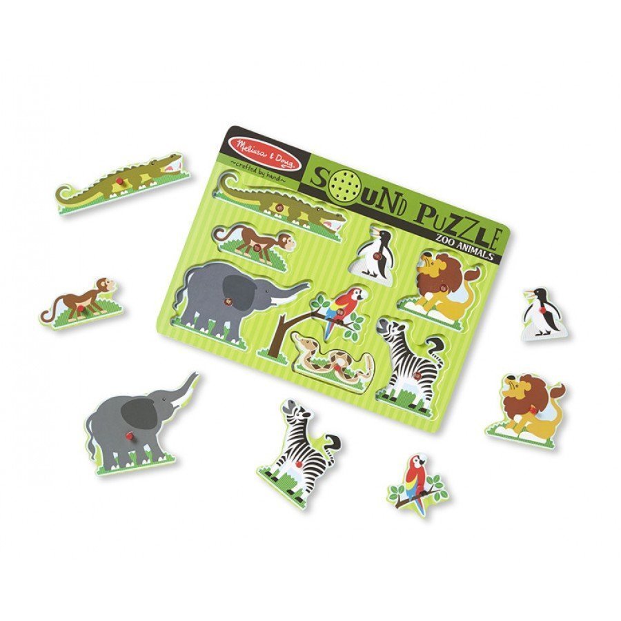 Melissa & Doug - Puzzle dźwiękowe - zwierzęta w Zoo - Esy Floresy 