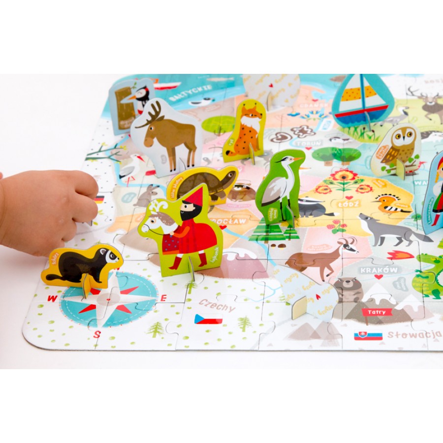 CzuCzu Ale puzzle Mapa Polski dla dzieci 4+ - Esy Floresy 
