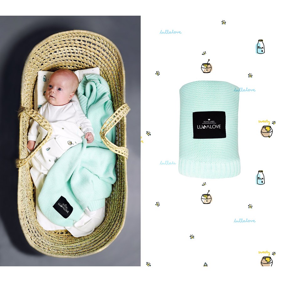 Lullalove Bambusowy koc - delicious mint, miętowy - Esy Floresy 