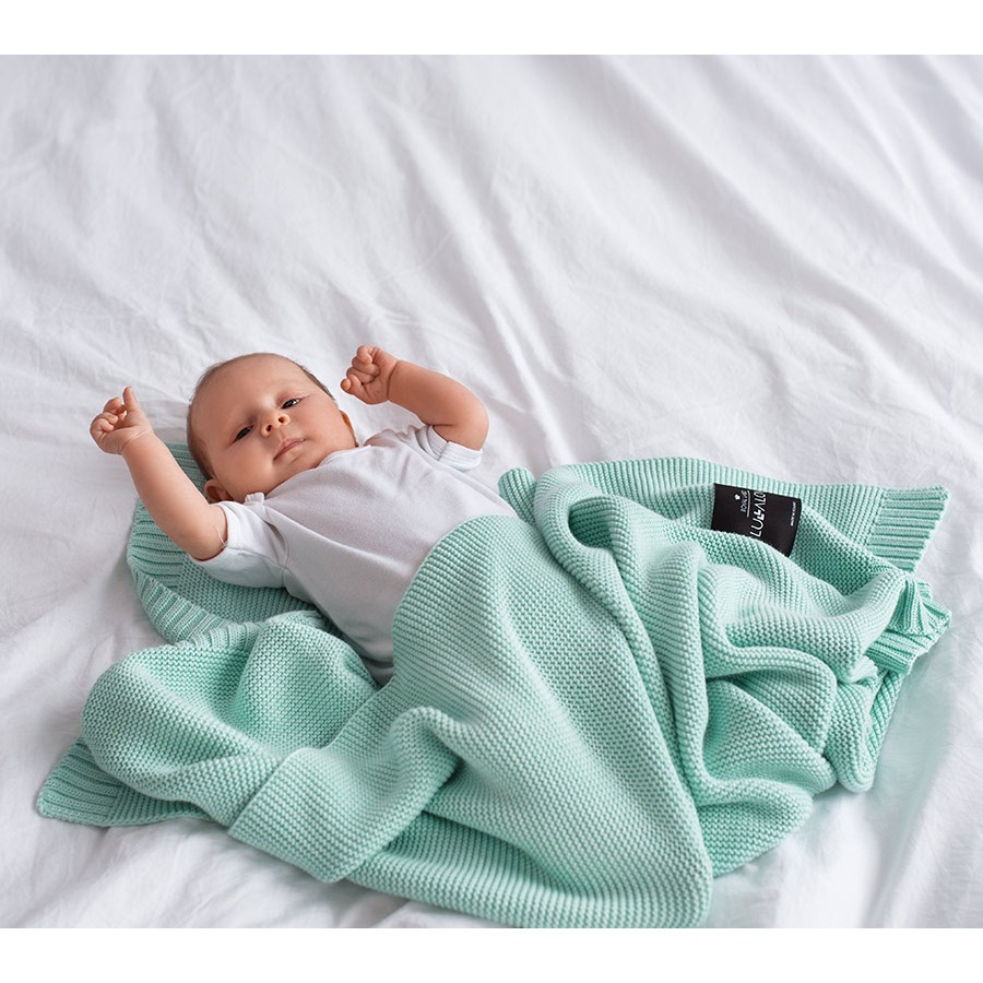Lullalove Bambusowy koc - delicious mint, miętowy - Esy Floresy 