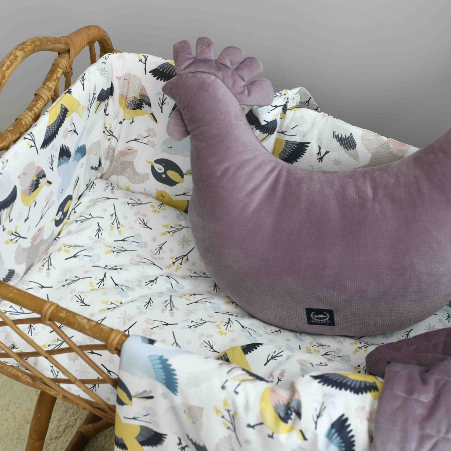 La Millou - Prześcieradło Good Night 60 x 120 cm - Hello World Birds - Esy Floresy 