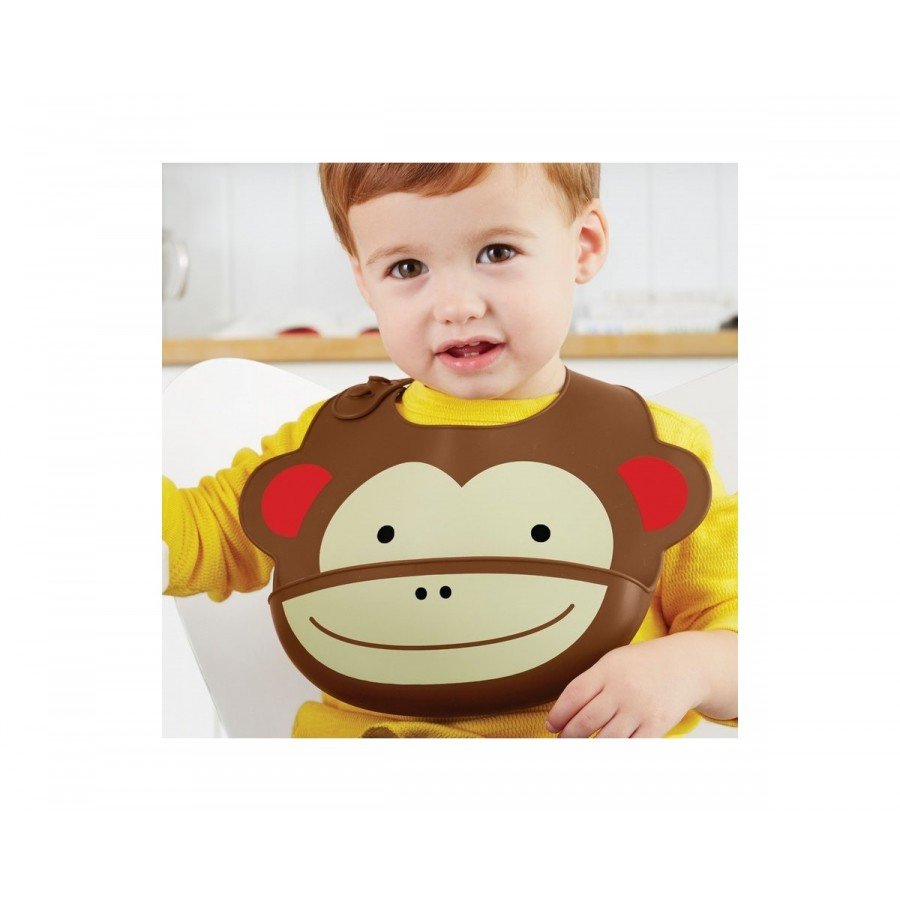 Skip Hop - Śliniak silikonowy Zoo Małpa - Esy Floresy 