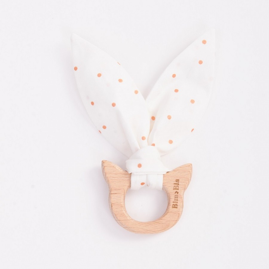 Bim Bla - Drewniany gryzaczek Little Friends - Dots Kotek  - Esy Floresy 