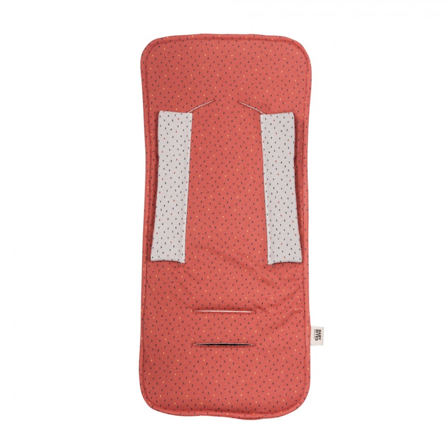 Baby Bites - Wkładka do wózka z bawełny organicznej Shell Beige/Coral - Esy Floresy 