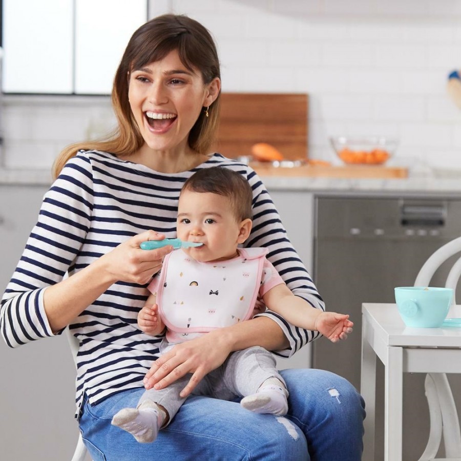 Skip Hop - Zestaw łyżeczek turystycznych Easy-Fold Grey/Soft Teal - Esy Floresy 