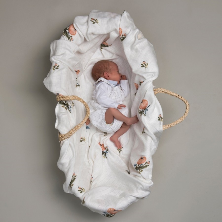 Bim Bla - Otulacz/Kocyk bambusowy Floral - Esy Floresy 