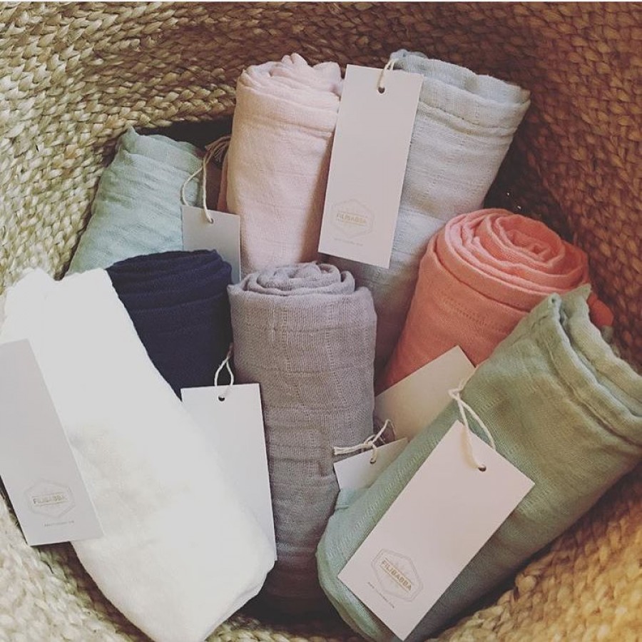 Filibabba - Pieluszka muślinowa 65 x 65 cm Light Lavender - Esy Floresy 