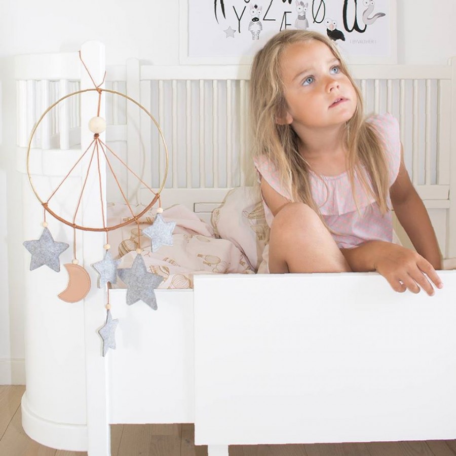 Filibabba - Zawieszka Księżyc i gwiazdki Grey Melange - Esy Floresy 