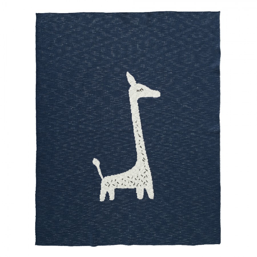  Fresk - Tkany kocyk z bawełny organicznej 100 x 150 cm Żyrafa - Esy Floresy 