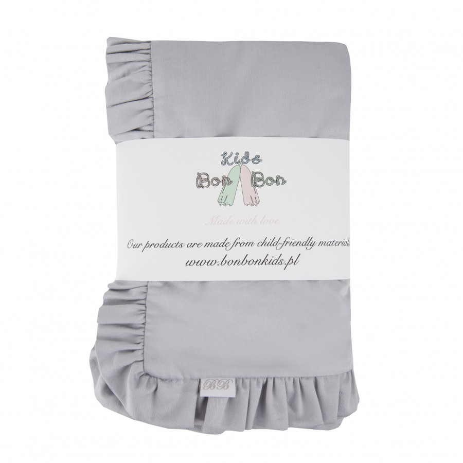 Bon Bon Kids - Pościel szara z falbanką - Esy Floresy 