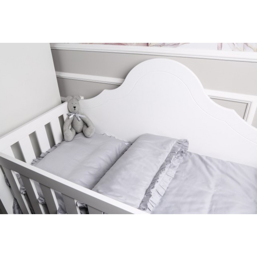 Bon Bon Kids - Pościel szara z falbanką - Esy Floresy 