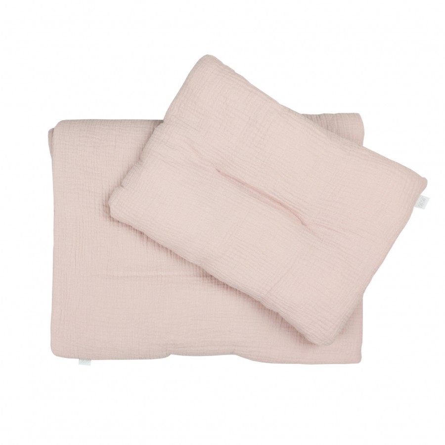 Bon Bon Kids - Komplet muślinowy różowy z wypełnieniem - Esy Floresy 