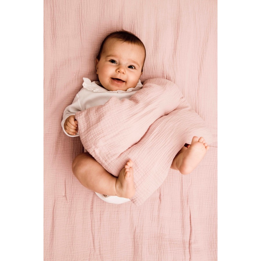 Bon Bon Kids - Komplet muślinowy różowy z wypełnieniem - Esy Floresy 