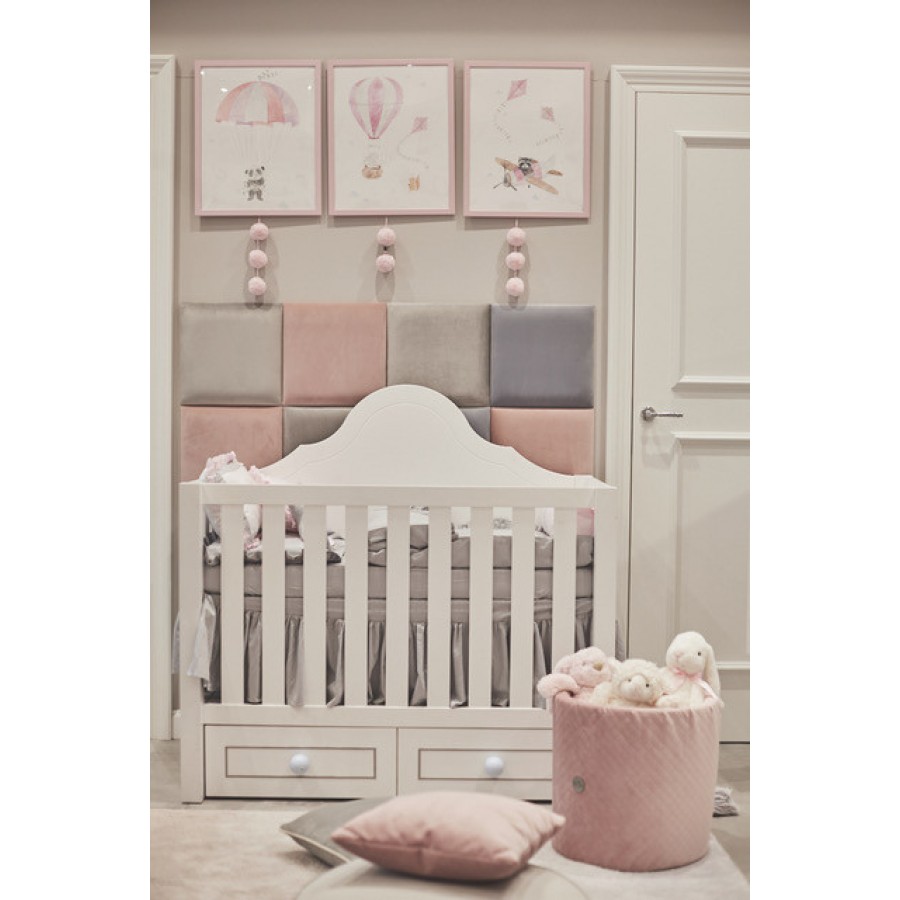 Bon Bon Kids - Falbanka do łóżeczka szara - Esy Floresy 