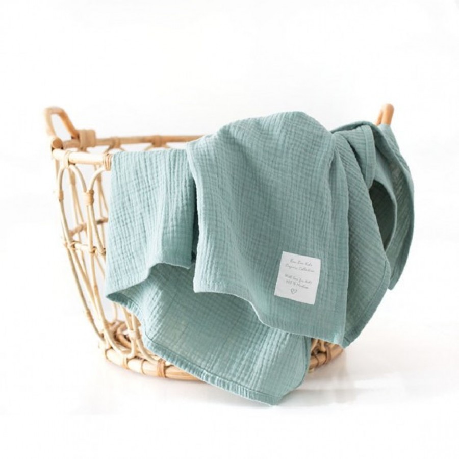 Bon Bon Kids - Otulacz muślinowy Green - Esy Floresy 