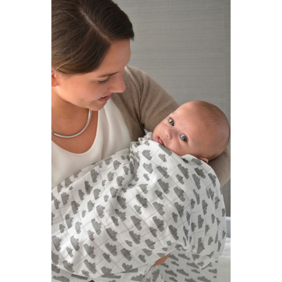 Lodger - Pieluszki 2-Pack Swaddler Grey/White - Esy Floresy 
