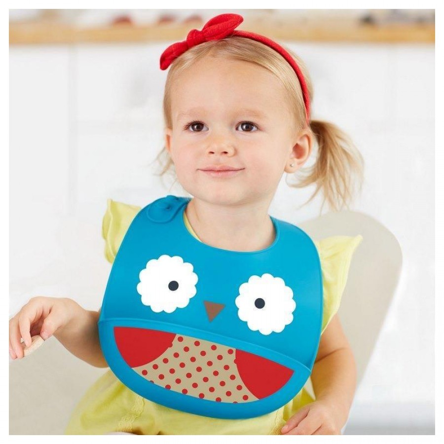 Skip Hop - Śliniak silikonowy Zoo Sowa - Esy Floresy 