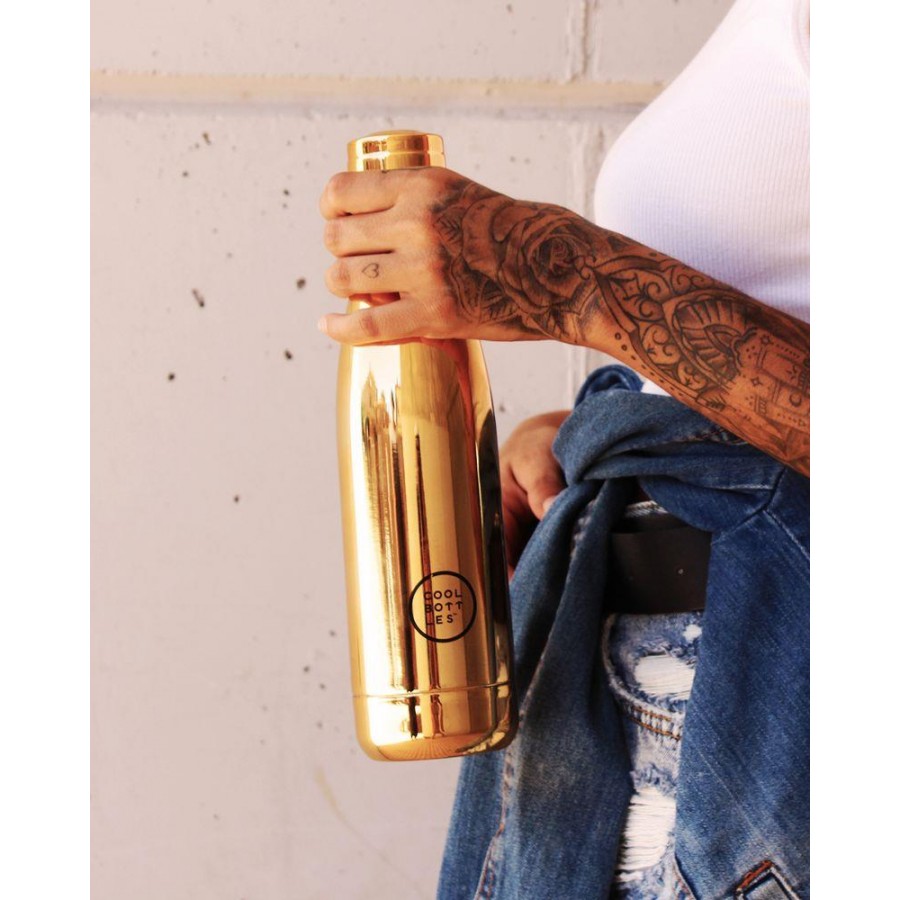 Cool Bottles - Butelka termiczna 500 ml Chrome Gold - Esy Floresy 