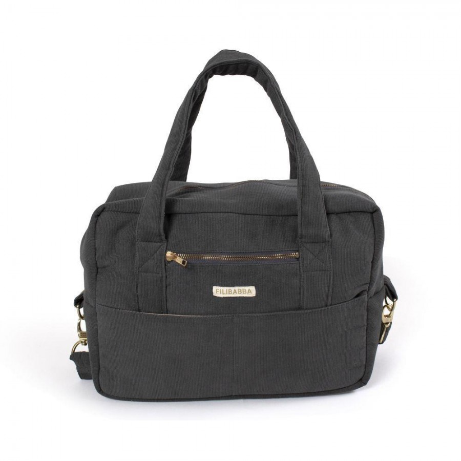 Filibabba - Torba Nursing bag Sztruks Stone Grey - Esy Floresy 