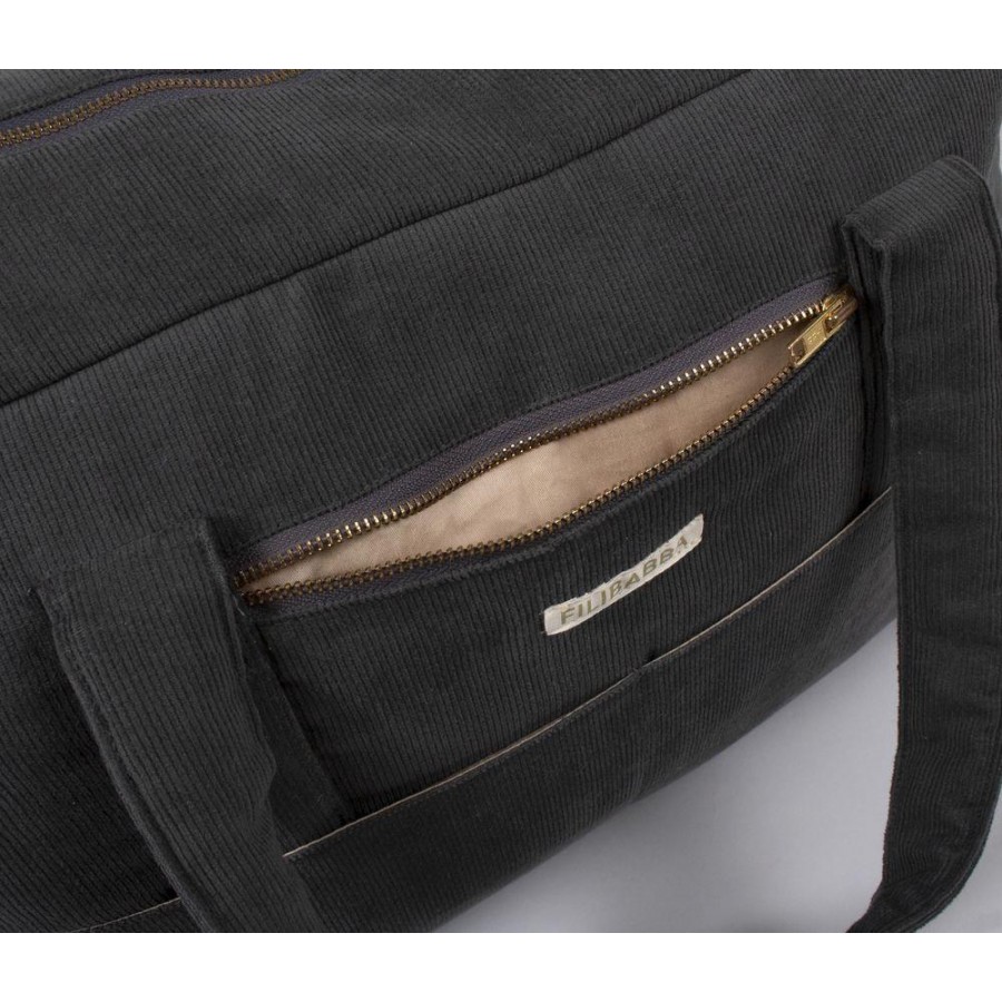 Filibabba - Torba dla mamy Sztruks Stone Grey - Esy Floresy 