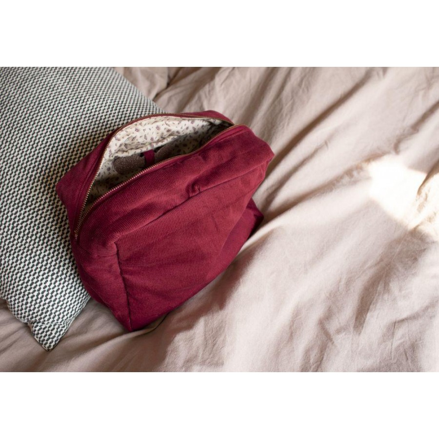  Filibabba - Kosmetyczka duża Sztruks Deeply Red - Esy Floresy 