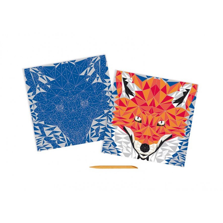 Janod - Zestaw kreatywny Do zdrapywania Animetrics - Esy Floresy 