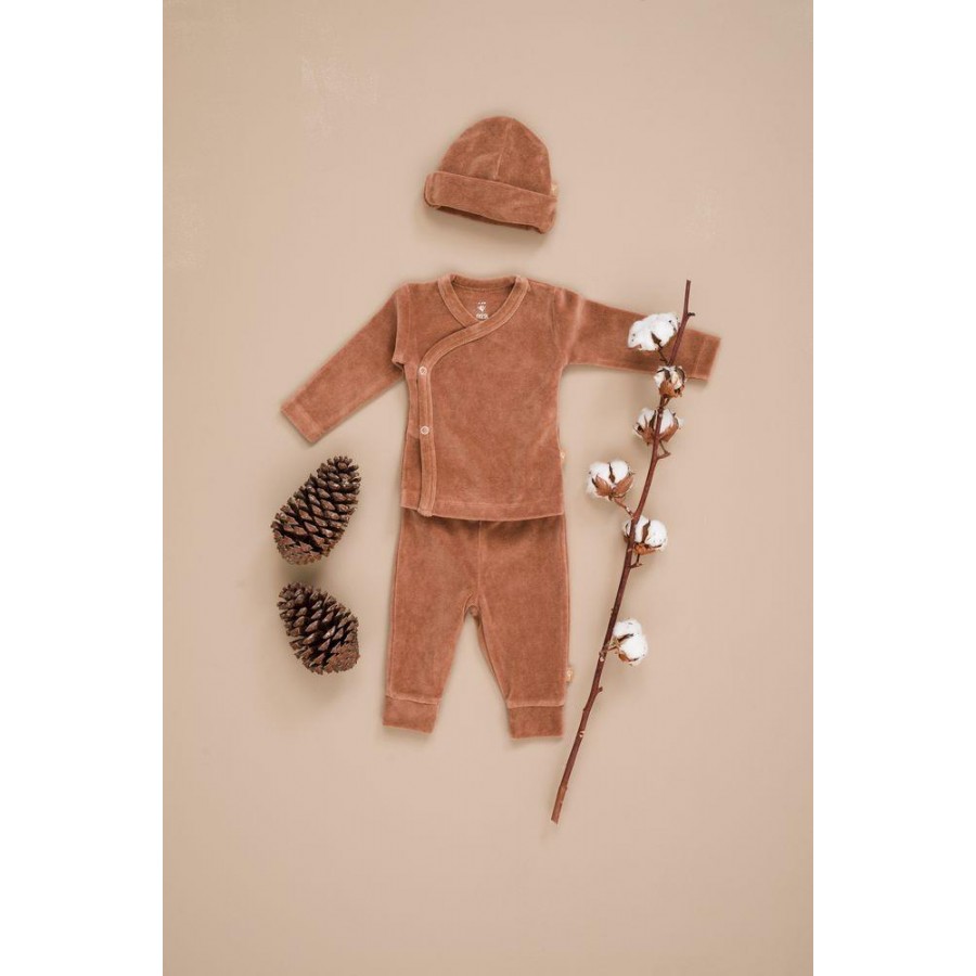 Fresk - Spodenki welurowe 6-12 miesięcy Tawny brown - Esy Floresy 