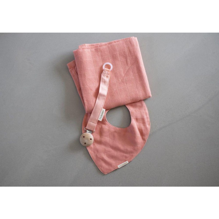 Filibabba - Pieluszka muślinowa 65 x 65 cm Coral - Esy Floresy 