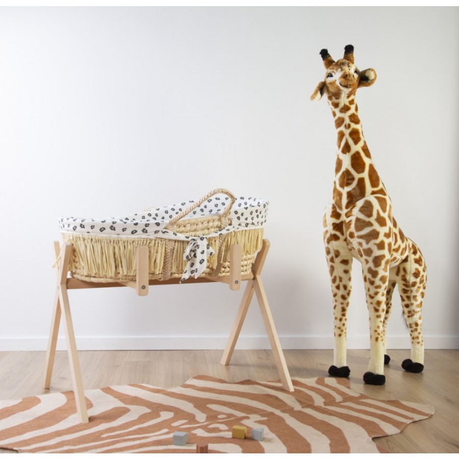 Childhome Kosz mojżesza Boho z materacykiem + Pokrowiec Jersey Leopard - Esy Floresy 