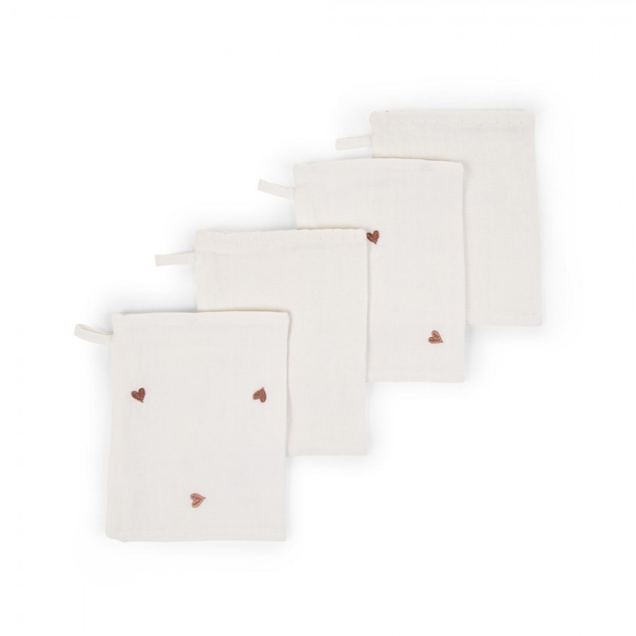 Childhome Zestaw 5 myjek tetrowych 21 x 16 cm Hearts - Esy Floresy 