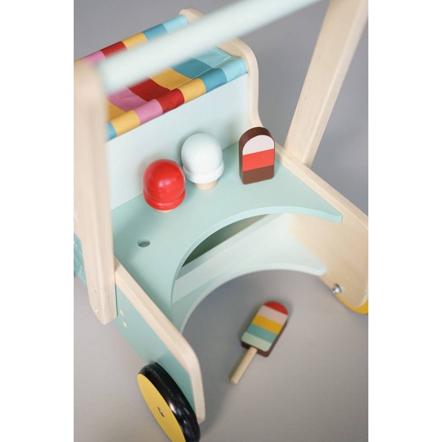 Janod Drewniany pchacz Furgonetka z lodami 12m+ - Esy Floresy 