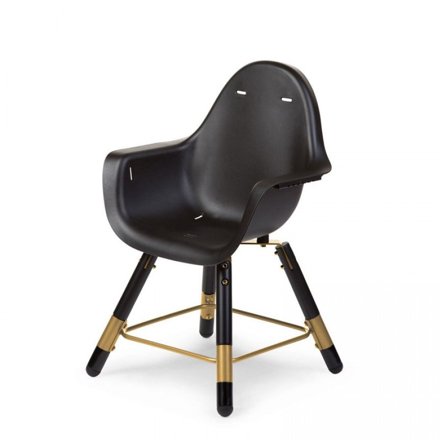 Childhome - Krzesełko do karmienia Evolu 2 Black/Gold - Esy Floresy 