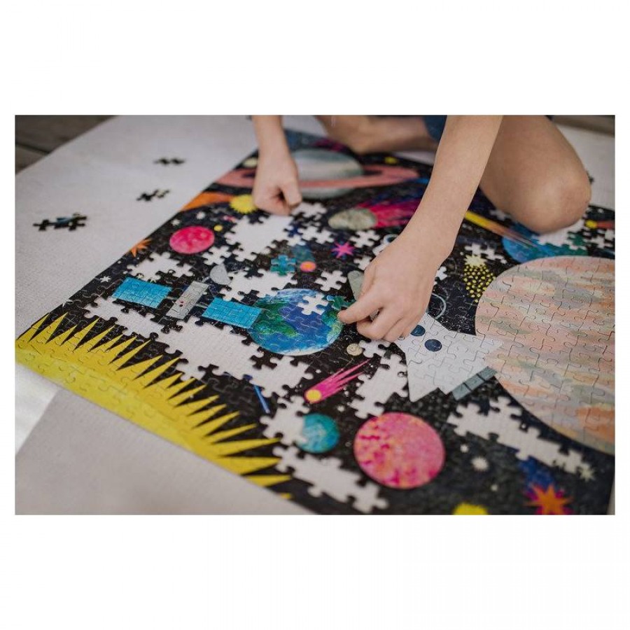 Mudpuppy - Puzzle rodzinne świecące w ciemności Kosmos 500 elementów 8+  - Esy Floresy 