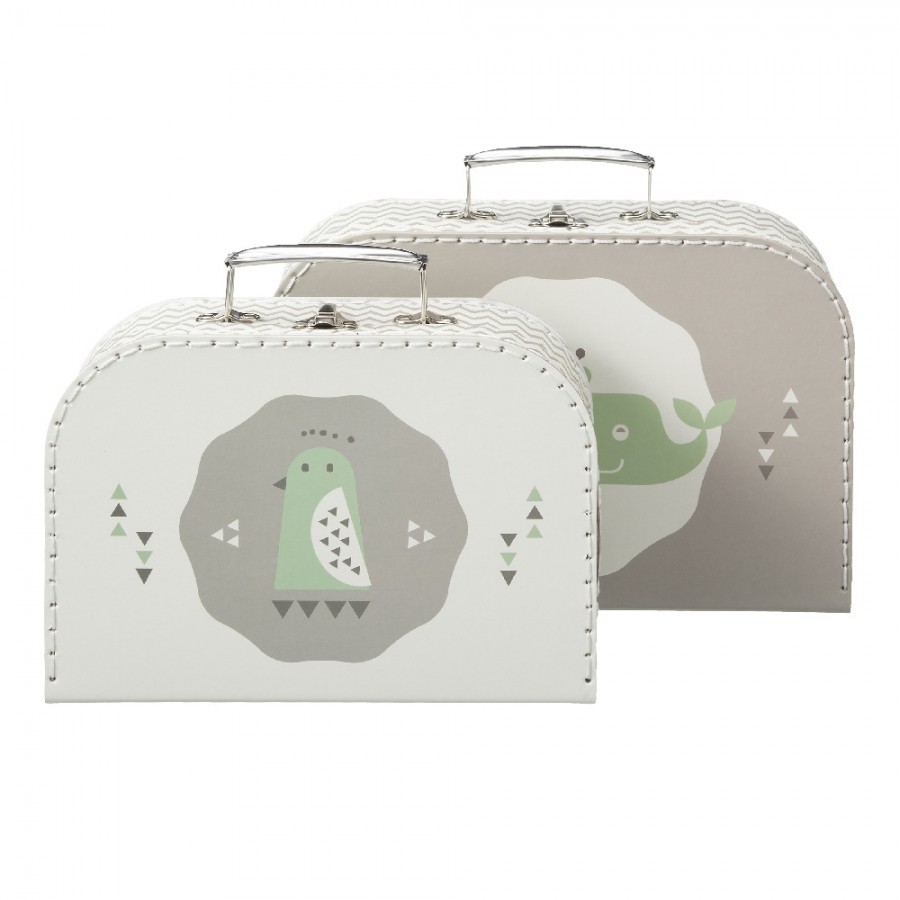  Fresk - Zestaw walizek 2 szt. Wieloryb Szary - Esy Floresy 