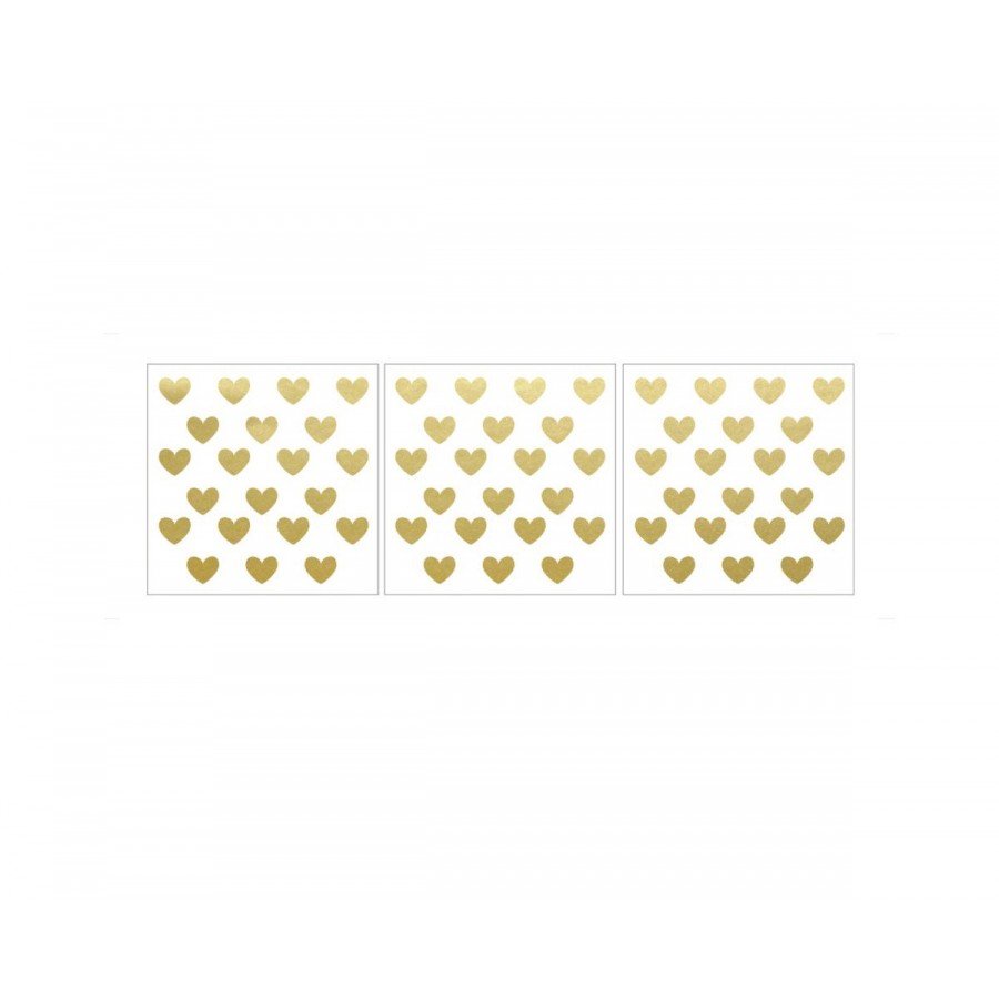 Dekornik - Naklejka Serduszka Złote Basic - Esy Floresy 