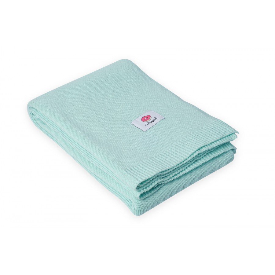 Le Pampuch Kocyk Dziany Bawełniany MaxiCotton - Mięta - Esy Floresy 