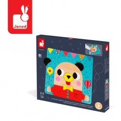 Janod Układanka drewniana magnetyczna Zwierzątka | Esy Floresy
