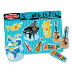Melissa & Doug Puzzle dźwiękowe instrumentów muzycznych - 8 sztuk | Esy Floresy