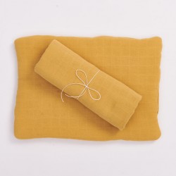 Bim Bla - Poduszka z bawełny organicznej Musztardowa | Esy Floresy