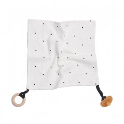 Bim Bla - Muślinowa zawieszka do smoczka z gryzakiem - kropki | Esy Floresy