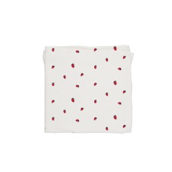 Baby Bites - Pieluszka muślinowa 120 x 120 cm Strawberries White | Esy Floresy