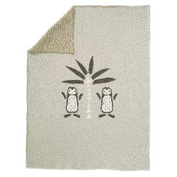 Fresk - Tkany kocyk z bawełny organicznej 80 x 100 cm Pingwin | Esy Floresy