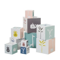 Fresk - Piramida edukacyjna Alfabet i Cyfry Tropical Pink | Esy Floresy