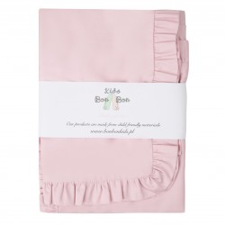Bon Bon Kids - Pościel pudrowy róż z falbanką | Esy Floresy