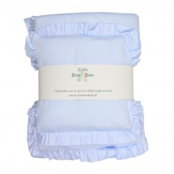 Bon Bon Kids - Komplet do kołyski z falbanką błękitny | Esy Floresy