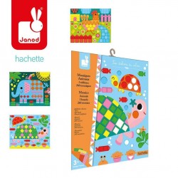 Janod - Zestaw kreatywny Mozaika Zwierzęta 3+ | Esy Floresy