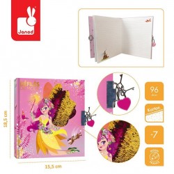 Janod - Sekretny pamiętnik na kłódkę Wróżki Pokaz mody 7+ | Esy Floresy