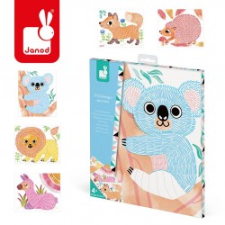 Janod - Zestaw kreatywny Kreseczki Zwierzęta | Esy Floresy