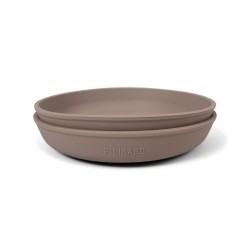 Filibabba Silikonowe talerzyki 2szt. Warm Grey | Esy Floresy